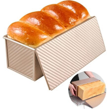 Brotform mit Deckel, rechteckige Toastform, antihaftbeschichteter Brotkasten für Sandwich, Dessert, Lasagne, Toast, Kuchen –