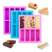 Cereal Bar Silicone Mold - 3 Pieces - Non-Stick and Easy to Clean