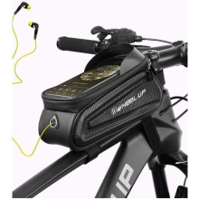 Bike Frame Bag - VOLY - Waterproof - Touchscreen - 3 Nylon Loops - for 7" Phone