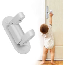 Sicurezza dei bambini Sicurezza dei bambini Maniglia della porta Serratura a leva Serratura anti-apertura Serratura per porta e finestra Bianco