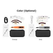 Ensemble d'outils rotatifs sans fil compact à 5 vitesses avec recharge USB et accessoires