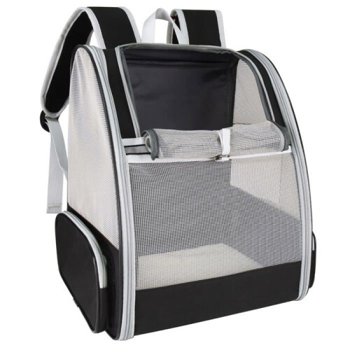 Carrier Bag - Unspecified - Foldable - Breathable - For Dogs and Cats - Black