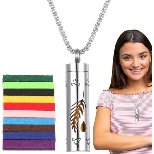 Essential Oil Diffuser Necklace - Unspecified - 2 Pieces - Stainless Steel - Unisex - Aromatherapy 2