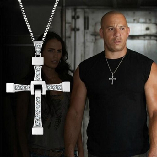 Κολιέ - Fast and Furious - Σταυρός - Ανοξείδωτο - Ασήμι - Unisex