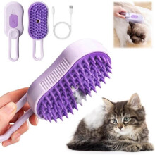 Haustierbürste – Cat Steamy – 3-in-1-Bürste – Dampffunktion – Massage – Entwirren
