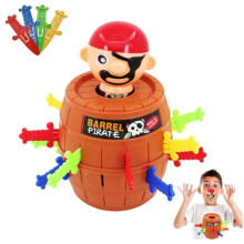 Bordspellen voor kinderen, Pirate Peak houten vat uitwerpspel, grappig spel voor groepen, ideaal verjaardagscadeau, kleurrijke J