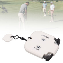 Golf Score Counter Plastic 2-Digit White/Black with Zeroing for 2 Players