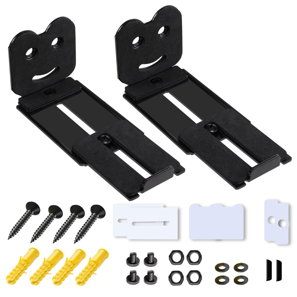 Adjustable Soundbar Slide Track Metal Mounting Bracket For Theater Speaker Systems, Aluminum, Home Theater Compatible 9189345381829