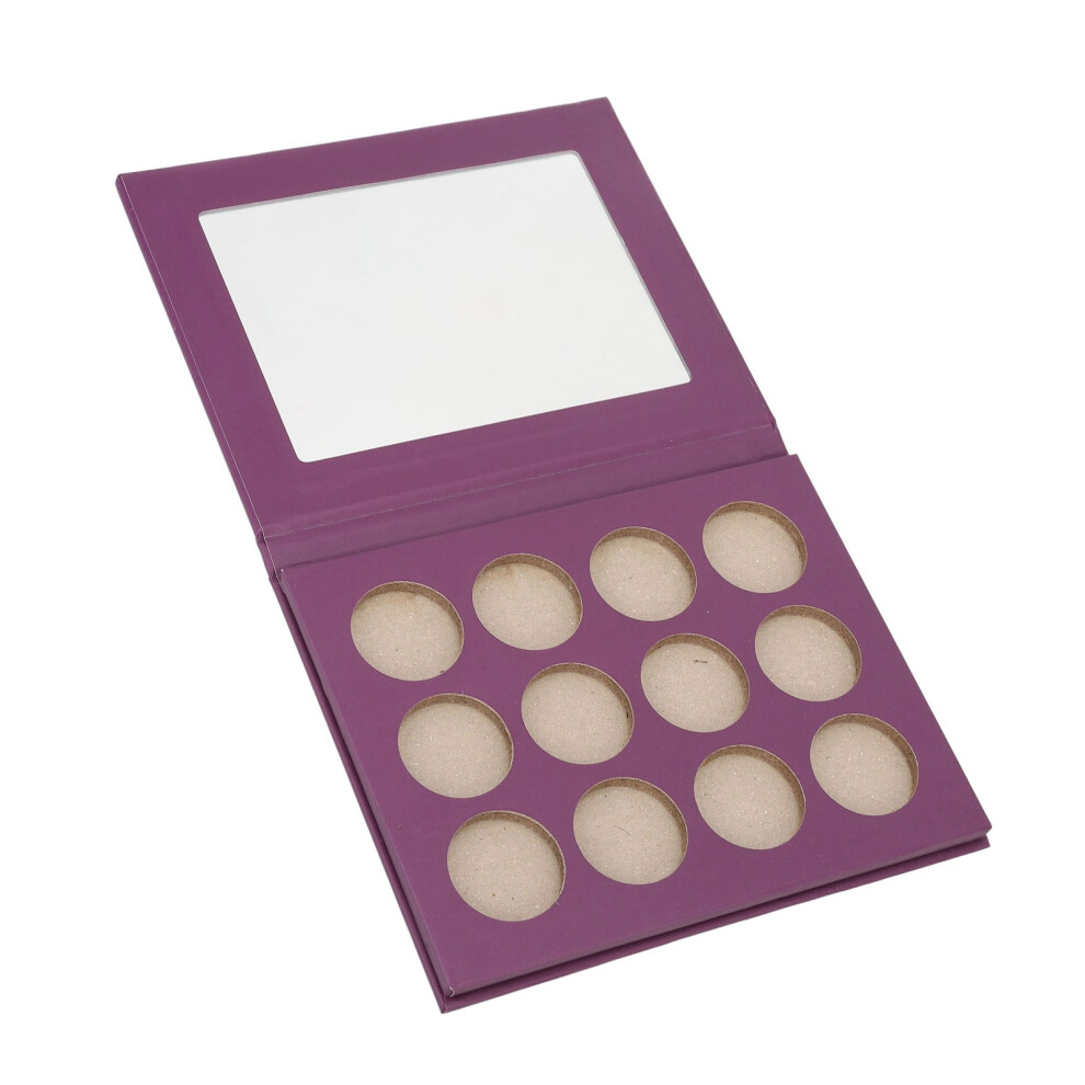 Purple 12 Hole Portable Abs Empty Eyeshadow Palette For Makeup Diy