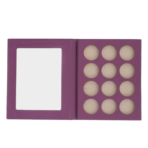 12 Hole Portable ABS Empty Eyeshadow Palette Purple for Makeup DIY 2