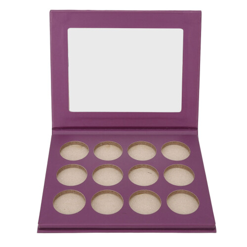 12 Hole Portable ABS Empty Eyeshadow Palette Purple for Makeup DIY 1