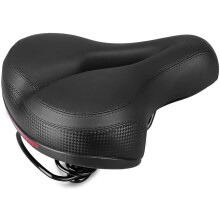Bike Saddle Large Size With Soft Cushion For Road City Mountain And Indoor Spin Bikes