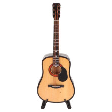 Miniatura in Legno Massello di Chitarra Elettrica, 13 cm, per Decorazioni e Regali