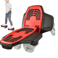 Adult Skateboard Portable Roller Skate Deck Red, Drift Skate Plates, Board Split, Rebound, Teenager Friendly