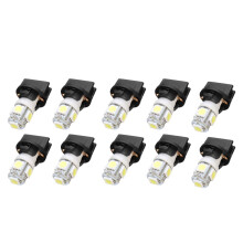 10X T10 White 5050 194 LED Bulbs Instrument Gauge Cluster Dash Light with Socket Ref: 8497
