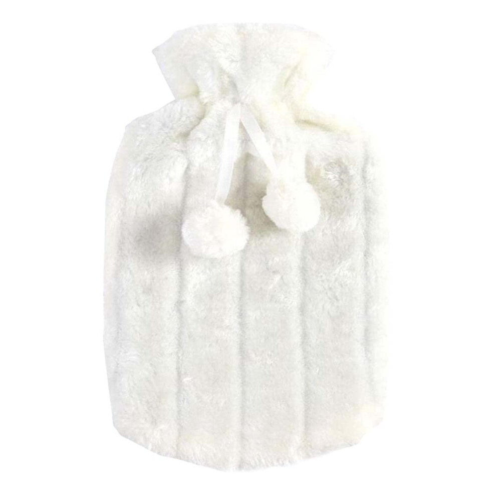 Large Capacity Faux Fur Hot Water Bottle with Luxury Plush Rabbit Style Cover for Winter