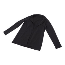 Damen Bürofrauen Schwarze Jacke L Offener Front Anzugjacke 102cm Taille