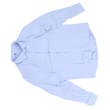 Camicia da uomo slim fit a manica lunga blu, colletto da 41 cm, lunghezza 75 cm