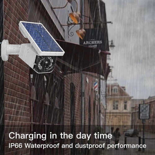 (As show, One size) Outdoor Waterproof Solar LED Security Camera with Motion Sensor 1