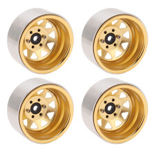 4pcs 1.9in Gold Steel Hub for RC Car 56mm Wheel 12mm Hex Compatibility