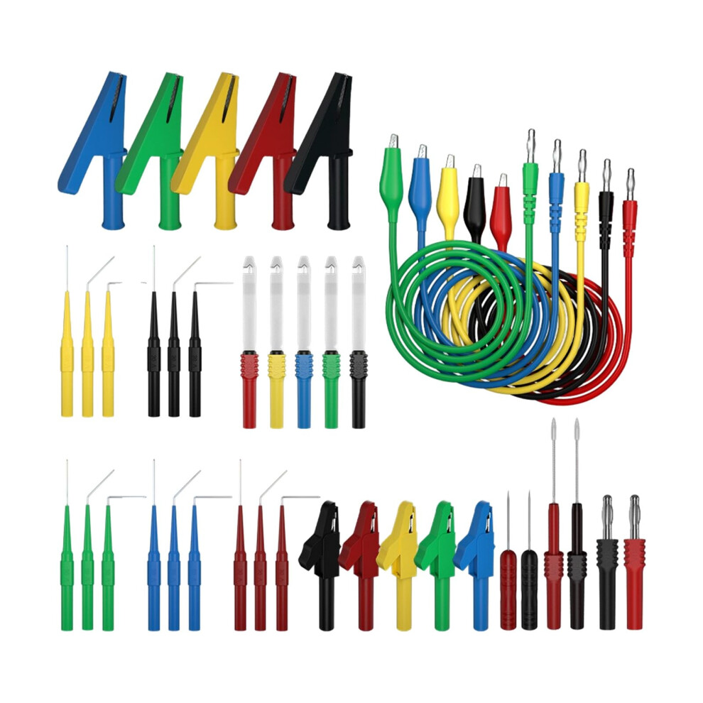 Test Leads 41Piece Alligator Clip Steel Probes Set For Industrial Electrical And Testing 9382693979186