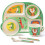 (As show, One size) Bamboo children's tableware set, 5-piece children's tableware set tiger, pl 1