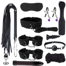 12 Piece Fashionable Design Leather Set Plush Lined Party Supplies, Model F15, Couple Gifts, Leather Accessories Kit