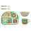 (As show, One size) Bamboo children's tableware set, 5-piece children's tableware set tiger, pl 2