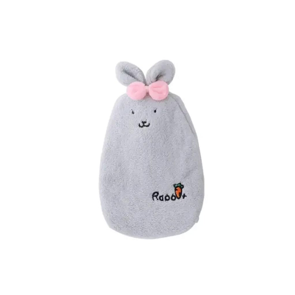 Grey Waterfilled Hot Water Bottle Plush Hand Warmer 300Ml/10.6Oz Hot Compress