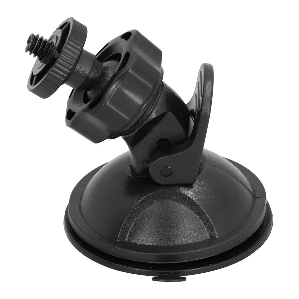 Car Camera Mount Suction Cup Holder Easy Onehand Stable Installation Quick Release 1/4In Screw Compatibility Residuefree Removal Black 9382693843715