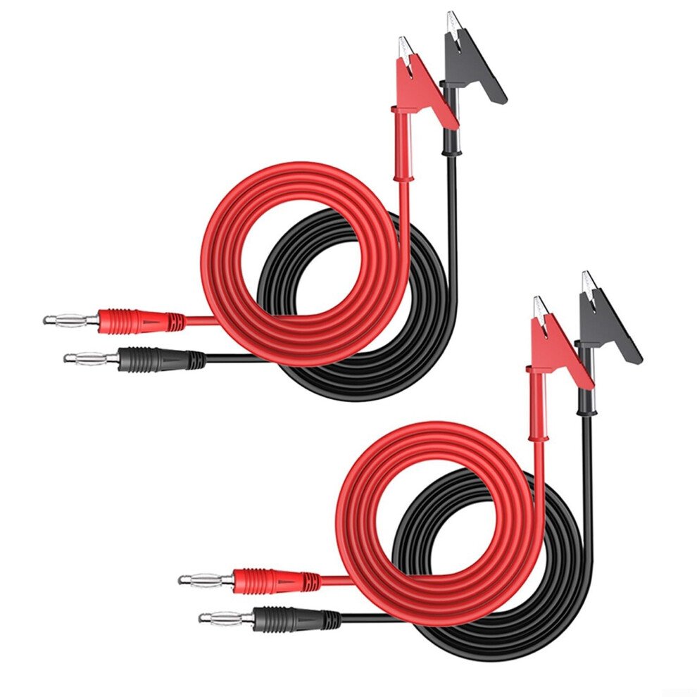 Crocodile Clips 2 Pairs For 4Mm Banana Test Cables Electronics And Battery Testing 9347817271423