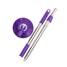 Mop Replacement Handle Stainless Steel Telescopic Pole with 360 Swivel Head for Bucket System Purple