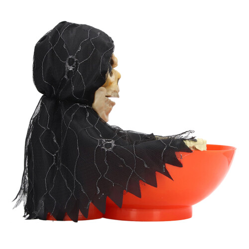 Skeleton Ghost Electric Plate - Glowing Skull Fruit Decor for Festivals 10cm 2