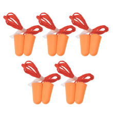 Foam Earplugs Noise Reduction With Lanyard 5 Pairs Soft Ear Plugs For Study