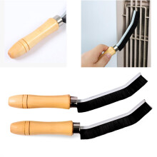 2Pack Wooden Handle Crevice Brush – Hard Bristle for Household, Kitchen, Bathroom