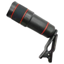 Universal Phone Camera Lens Set Telephoto Lens Clip for Smartphones, Black, Compatible with Most Cellphones