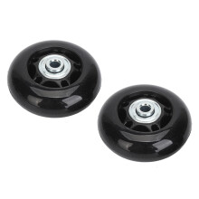 2 pezzi di ricambio universale per ruote in gomma per valigia, 64x24 mm, scorrevoli senza intoppi