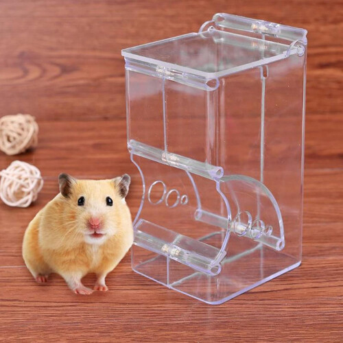 Automatic Pet Feeder Large Capacity Secure Lock Easy Refill for Hamsters Parrots Hedgehogs Mice 2