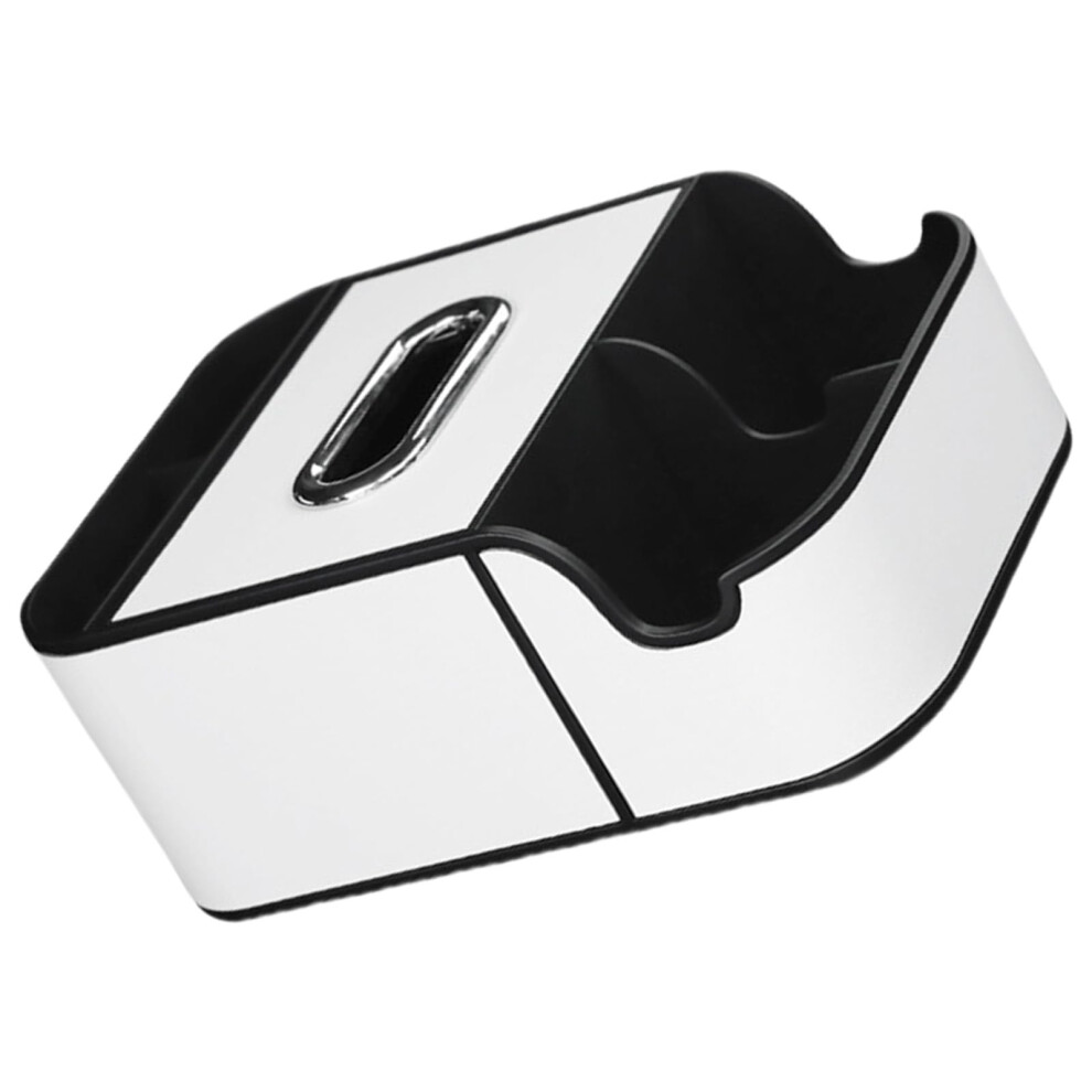 Leather Car Organizer With Cup Holders And Tissue Holder, Armrest Storage Box For Phones 9382693980021
