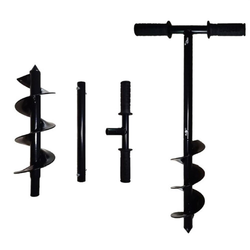 Earth Auger Drill Bit With Handle DIY Tools Handheld Manual Digger Post Hole Drill Bit Spiral Ground Auger 1Pcs