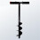 Earth Auger Drill Bit With Handle DIY Tools Handheld Manual Digger Post Hole Drill Bit Spiral Ground Auger 1Pcs 4