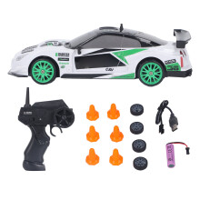 RC Driftbil Fjernstyrt bil 4WD 2.4GHz Høyhastighets Oppladbare LED-lys Holdbar Byggestøtte Flere Spillere Justerbare Dekk Teknologi