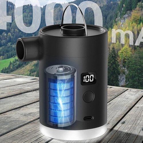 Portable Air Pump  Cordless Rechargeable with Camping Light for Inflatables 1
