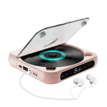 Portable CD Player CDR/CDRW/MP3 Compatible, Rechargeable Battery, Compact And Lightweight Pink