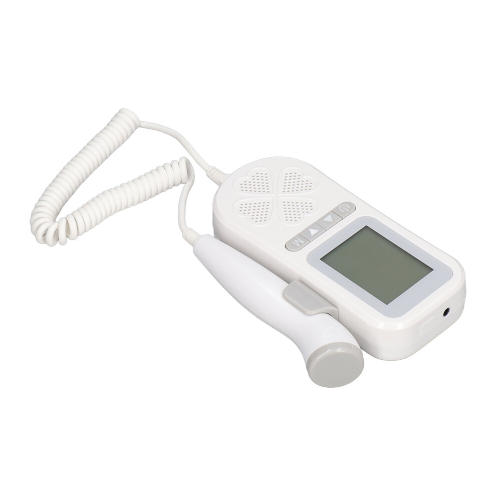 Baby Fetal Heartbeat Monitor 3 Modes Waterproof Probe With Digital Display Gray