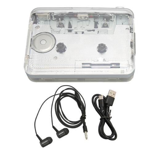 Retro Cassette Player with Auto Reverse FM Function Headphone Jack 1