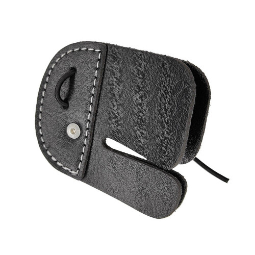 Leather Finger Guard Pad Leather Protective Tab Finger Protector Right Handed Finger Tab Black