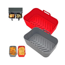 Airfryeraccessoire, 2-pack luchtfriteusepan voor Ninja Foodi AF300EU Dual Zone Airfryer 7,6L - BPA-vrij en vaatwasmachinebestendig - sh