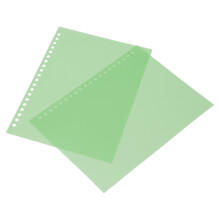 50 Stück Mattgrüne A5-PP-Mappen mit 20 Löchern für Präsentationen