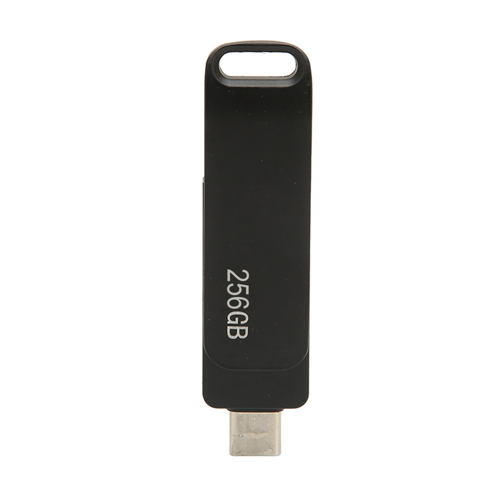 256Gb Metal Rotatable Usb 3.0 Type C Phone Memory Stick For Tablets Black 5001374140342